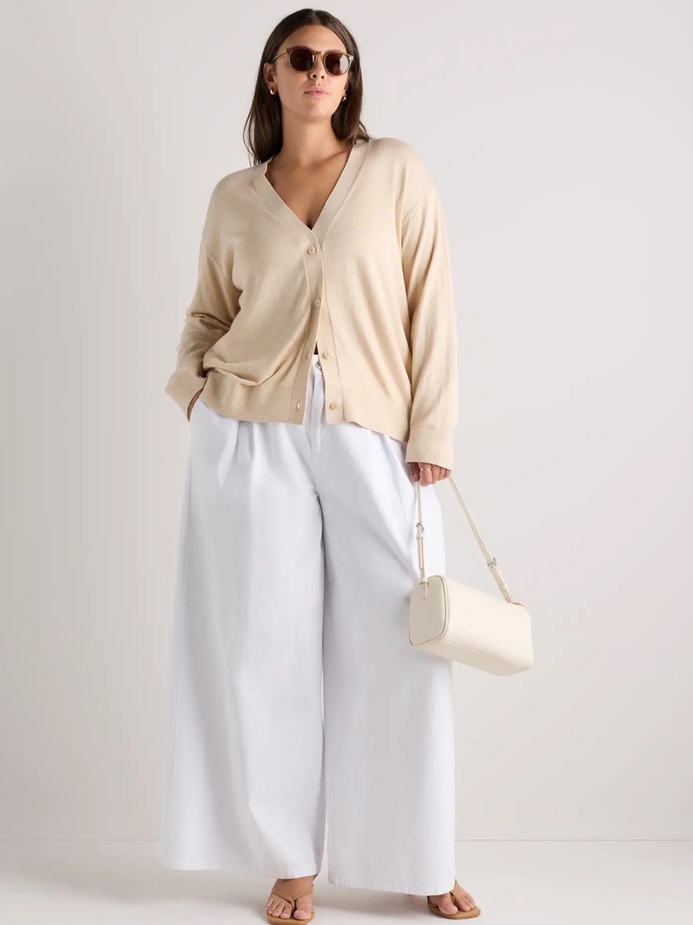 Quince Lightweight Cotton Cashmere Cardigan Women’s Large